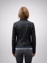 Eliya Black Stylish Leather Jacket For women