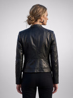 Elizabeth Black Rider Leather Jacket For Women