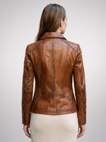Elizabeth Brown Stylish Leather jacket For Women