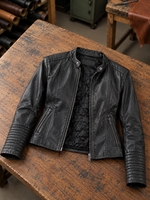 Elizabeth Black Rider Leather Jacket For Women