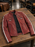 Eloise Red Stylish Leather Jacket For Women