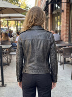 Emma Black Leather Jacket For Women's