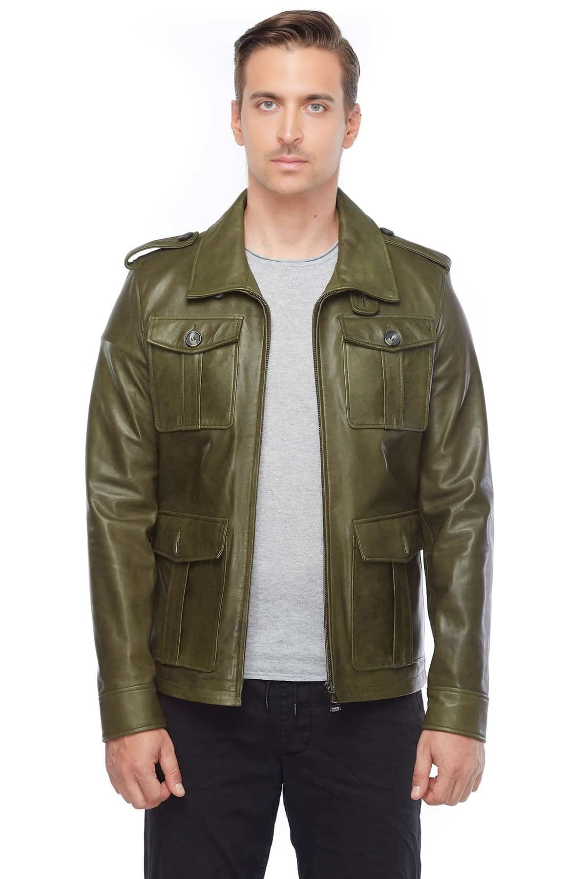 Walter Green Forest Leather Jacket For Men