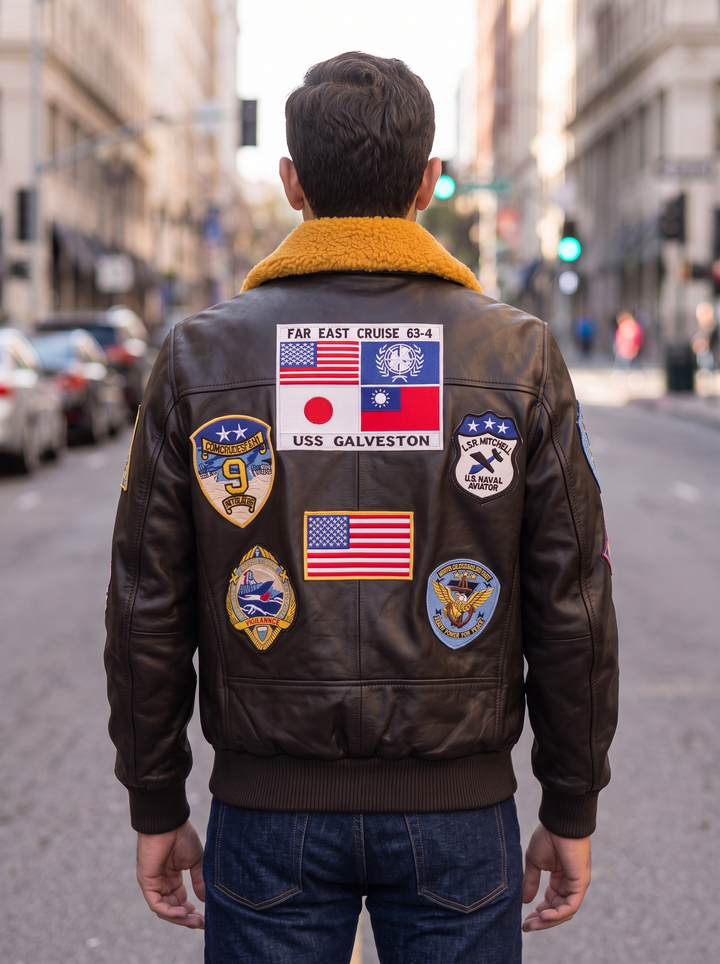 Francisco Dark Brown Leather Jacket For Men