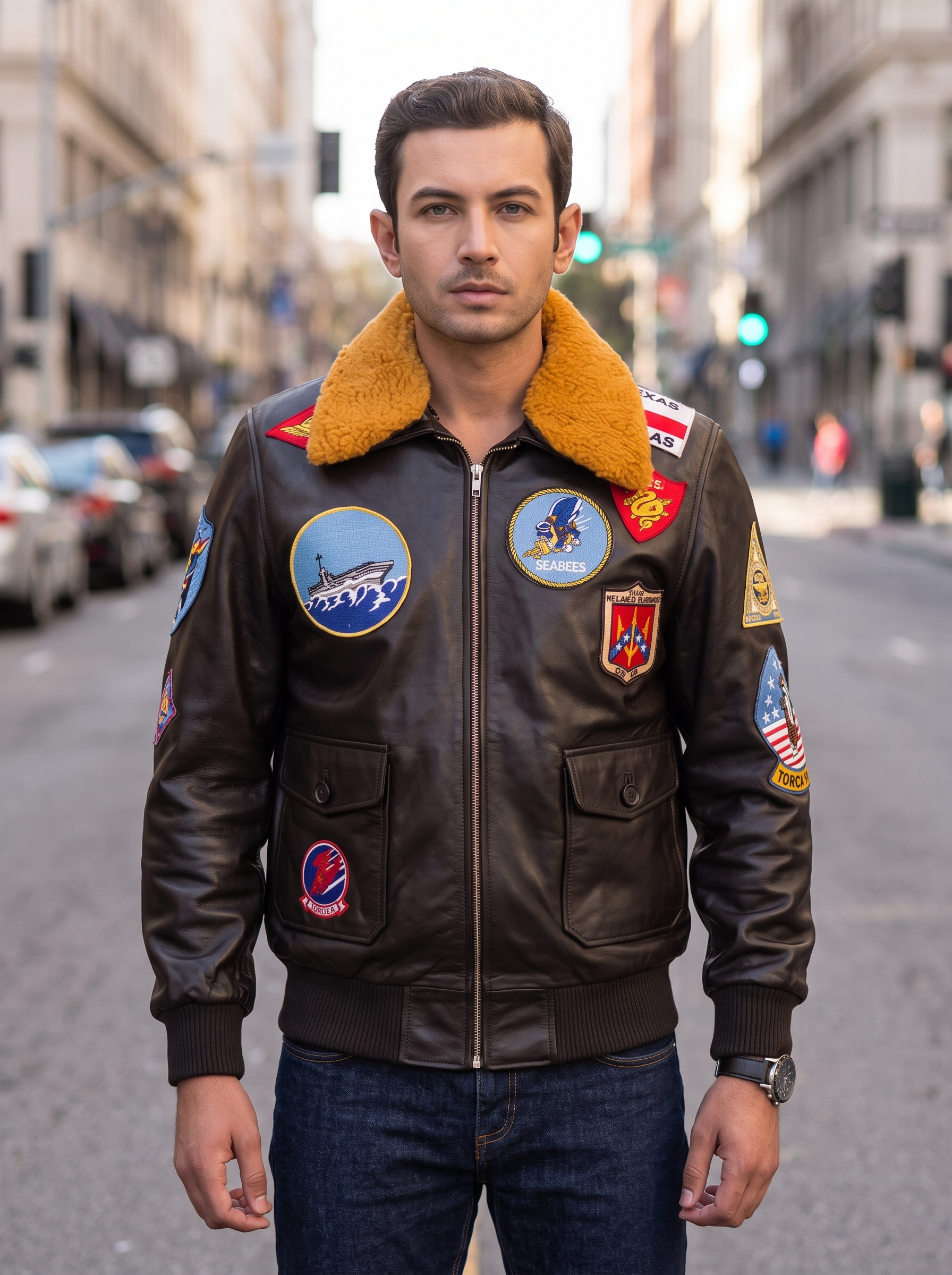 Francisco Dark Brown Leather Jacket For Men