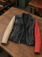 Gabriella Women Black Leather Jacket With Stylish Sleeves