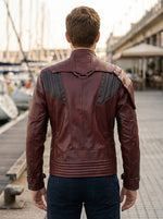 Galaxy Brown Double Shade Leather Jacket For Men