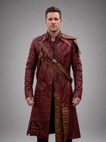 Galaxy Red Leather Coat For Men