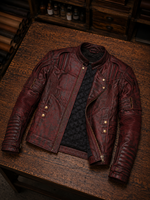 Galaxy Stylish Brown Leather Jacket For Men