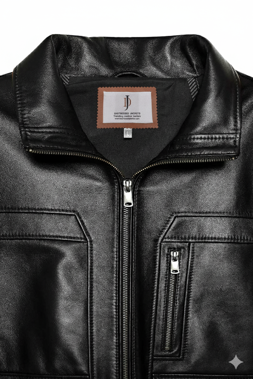 Obsidian Edge Black Leather Jacket