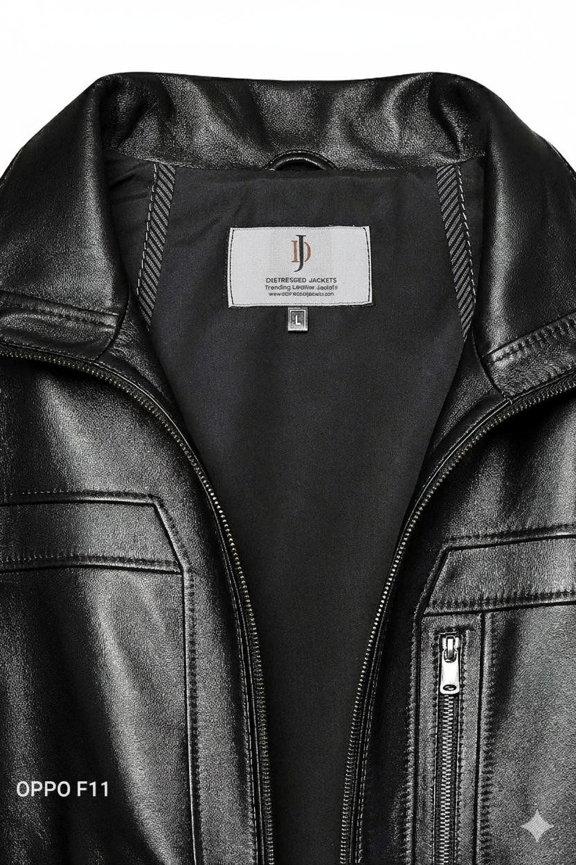 Obsidian Edge Black Leather Jacket
