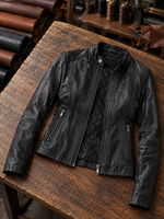 Georgia Stylish Leather Jacket for Women - Black