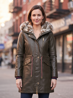 Green Valentina Coat For Women's