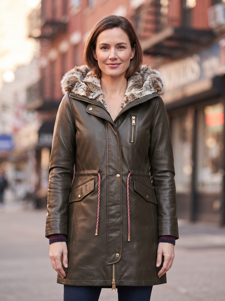 Green Valentina Coat For Women's