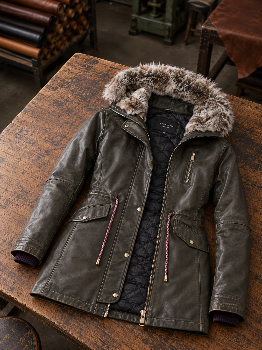 Green Valentina Coat For Women's