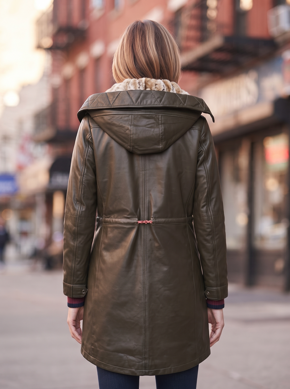 Green Valentina Coat For Women's