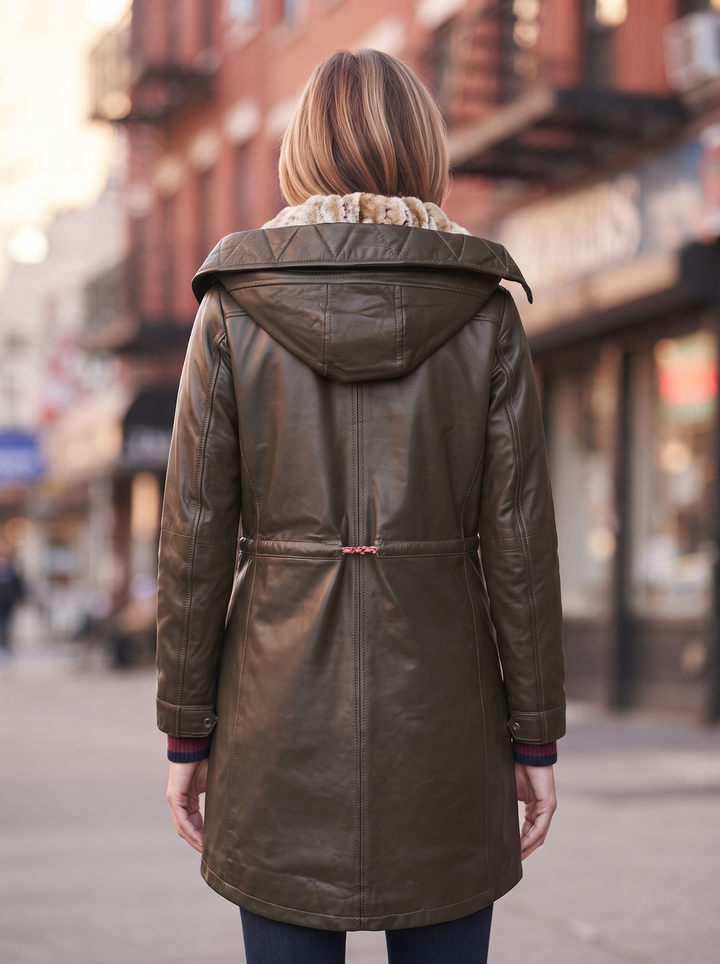 Green Valentina Coat For Women's
