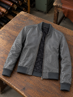 Women Grey Stylish Leather Jacket For Women