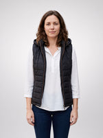 Hadley Black Leather Vest For Women