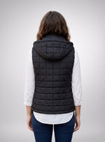 Hadley Black Leather Vest For Women