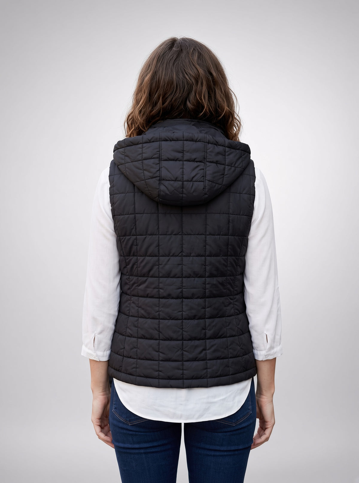 Hadley Black Leather Vest For Women