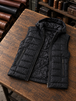 Hadley Black Leather Vest For Women