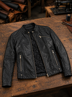 Heidi Women's Short Black Leather Jacket