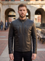 Howard Black Men's Leather Jacket