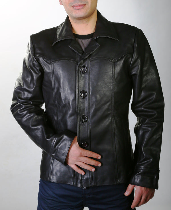 Killing Black Leather Jacket For Men