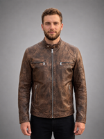 Immobile Sport Men’s Brown Leather Jacket