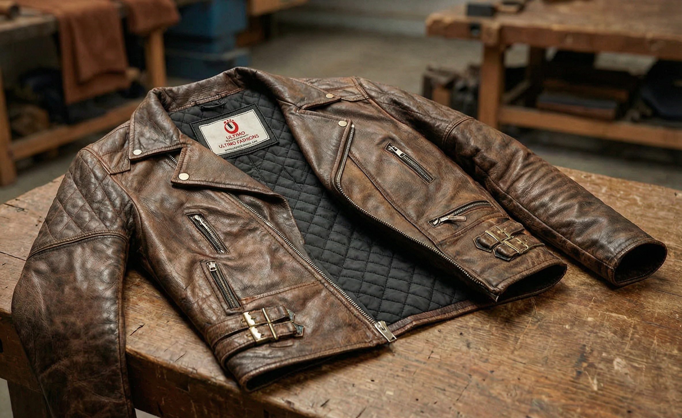 BIKER MOTORCYCLE VINTAGE BROWN JACKET | DISTRESSED JACKETS