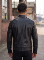 Jacobs Black Sheepksin Slimfit Leather Jacket