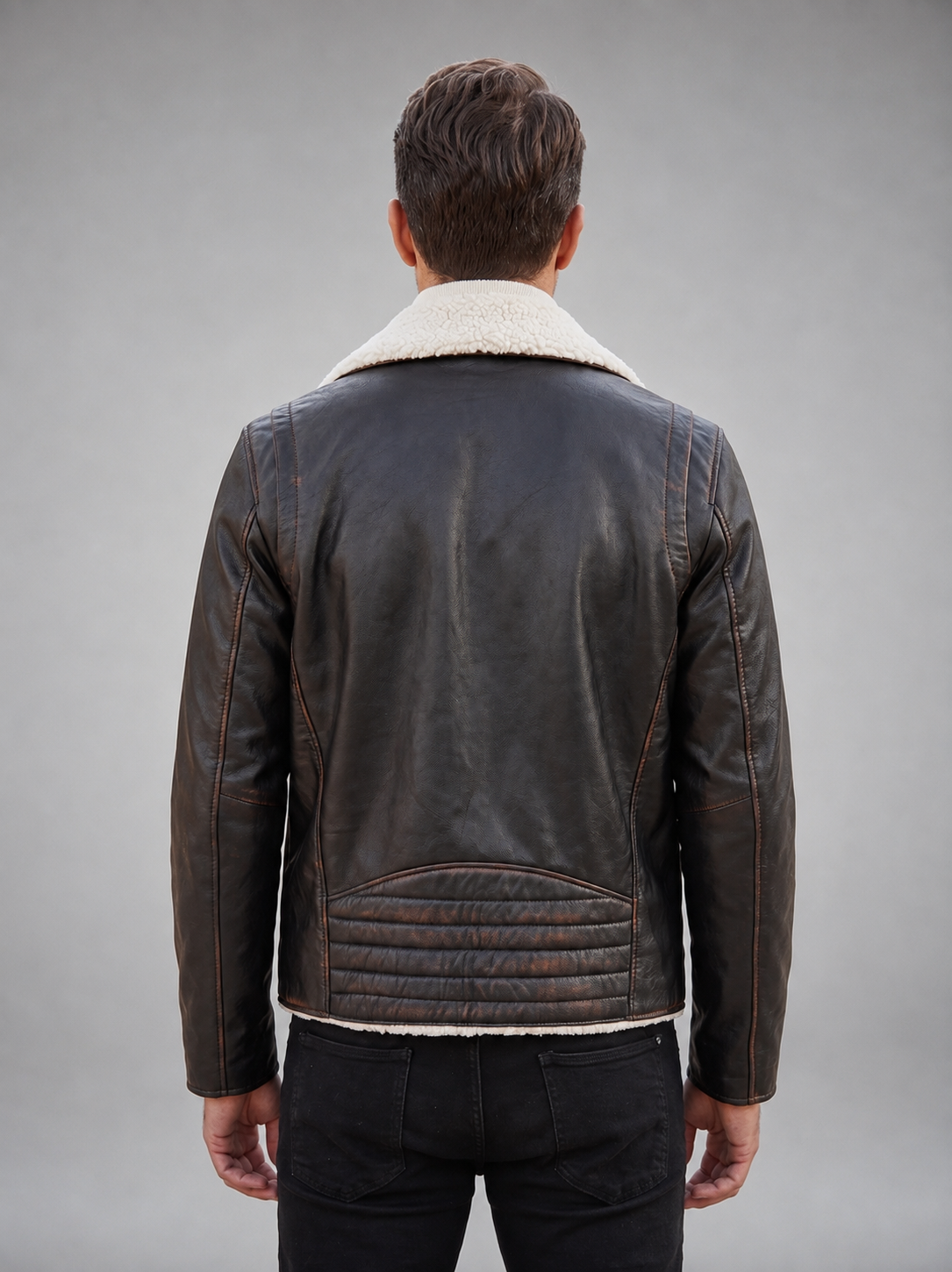 Jahmir Fur Stylish Leather Jacket For Men