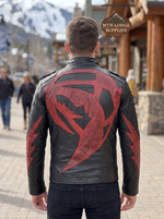 James Heller Black Stylish Leather Jacket For Men