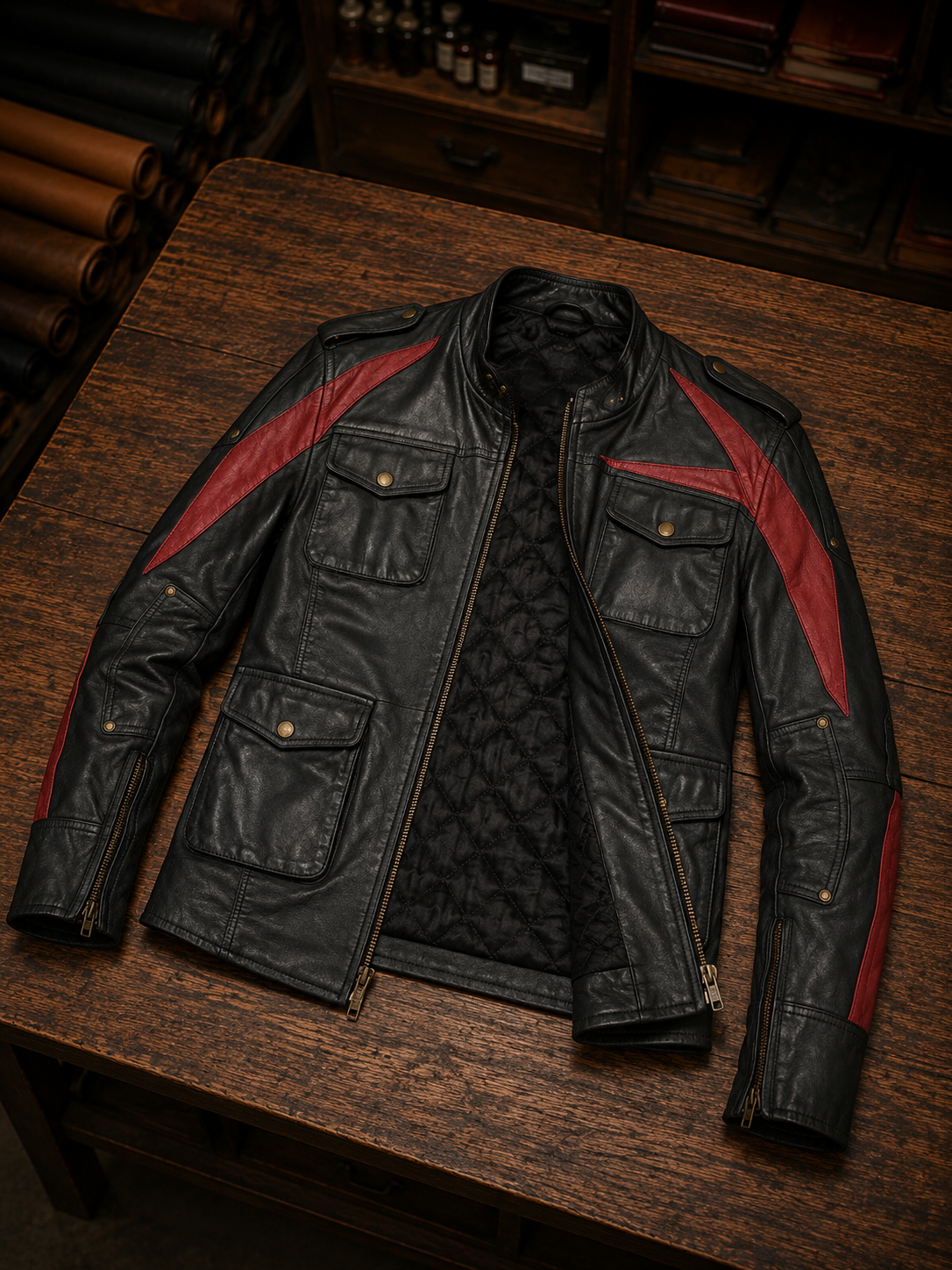 James Heller Black Stylish Leather Jacket For Men