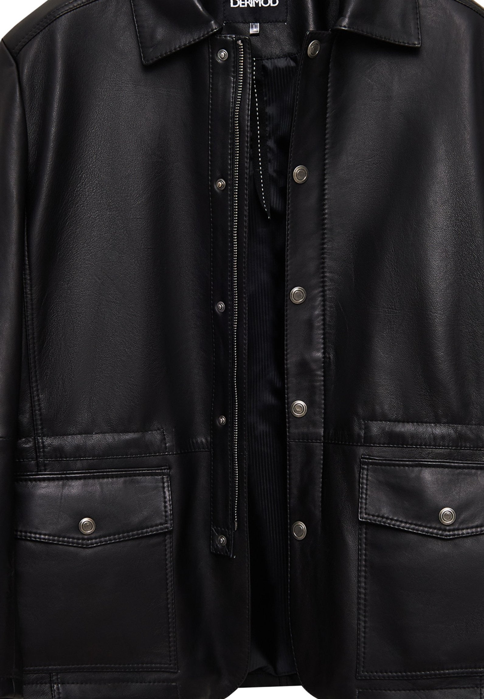 Jeffery Black Leather Coat for Men