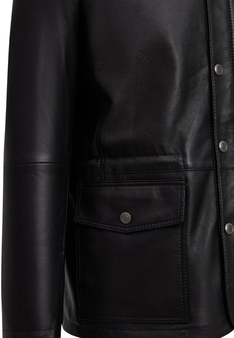 Jeffery Black Leather Coat for Men