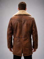 The Dark Knight Bane Distressed Brown Fur Leather Coat