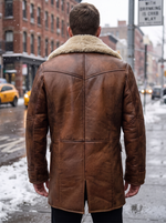 The Dark Knight Bane Distressed Brown Fur Leather Coat
