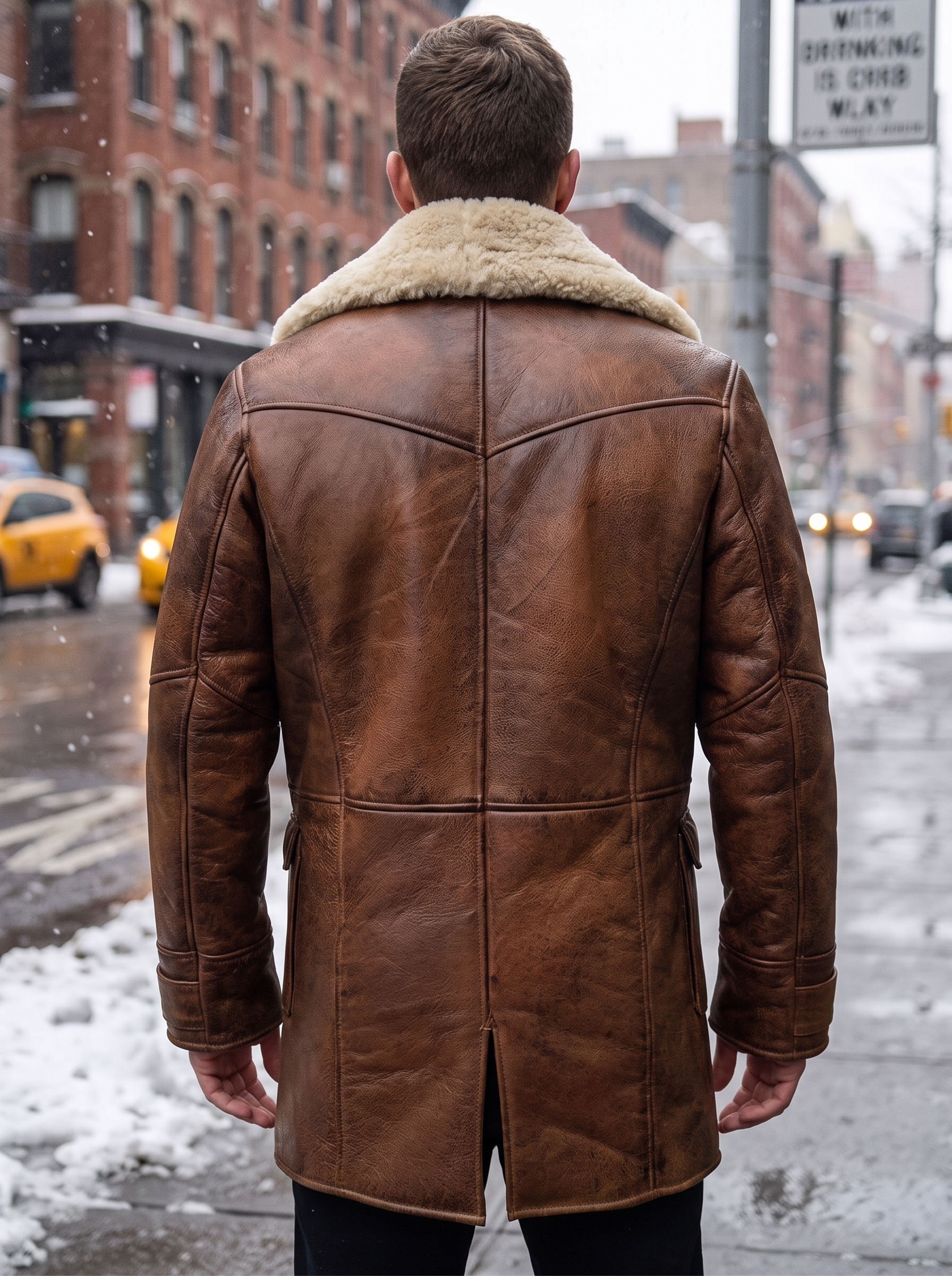 The Dark Knight Bane Distressed Brown Fur Leather Coat