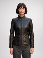 Juliet Black Stylish Motor Bike Leather Jacket For Women