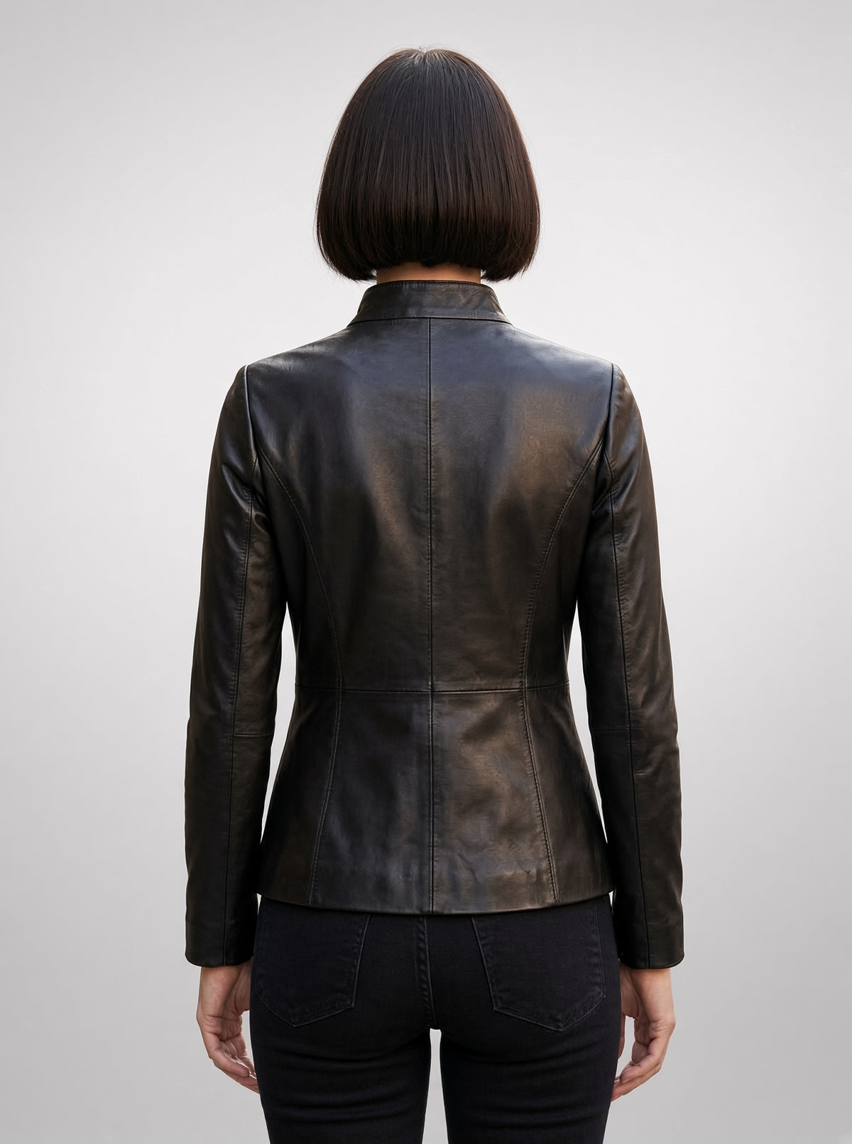 Juliet Black Stylish Motor Bike Leather Jacket For Women