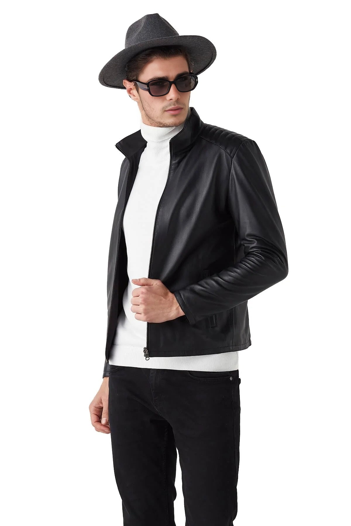 Patrick Slim Fit Leather Jacket For Men