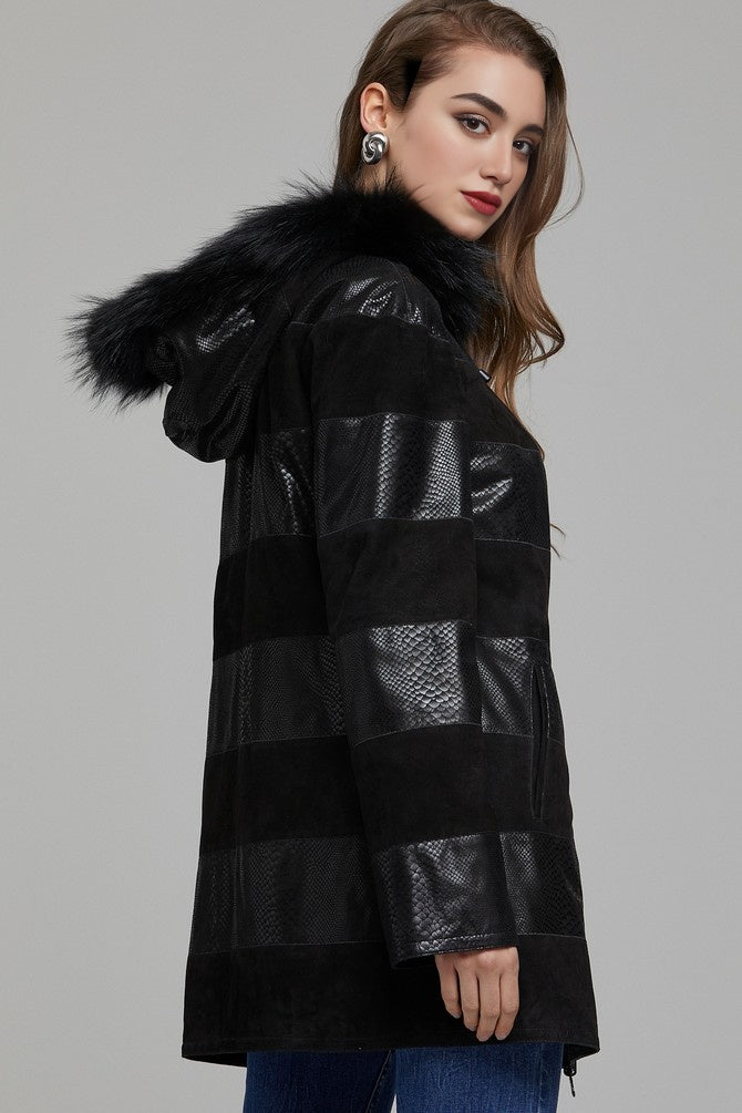 Dahlia Black Sheepskin Leather Jacket