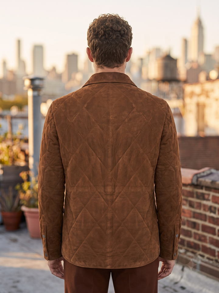 Kevin Suede Brown Jacket For Men