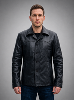 Killing Black Leather Jacket For Men