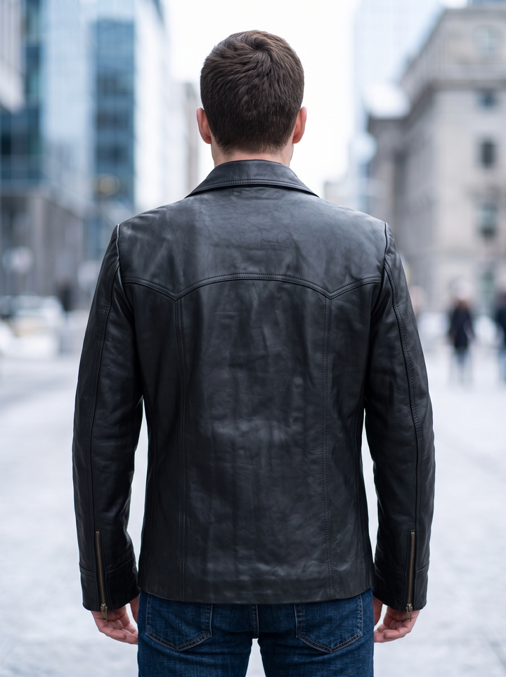 Killing Black Leather Jacket For Men