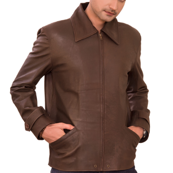 Bardem Brown Sheepskin Men Jacket