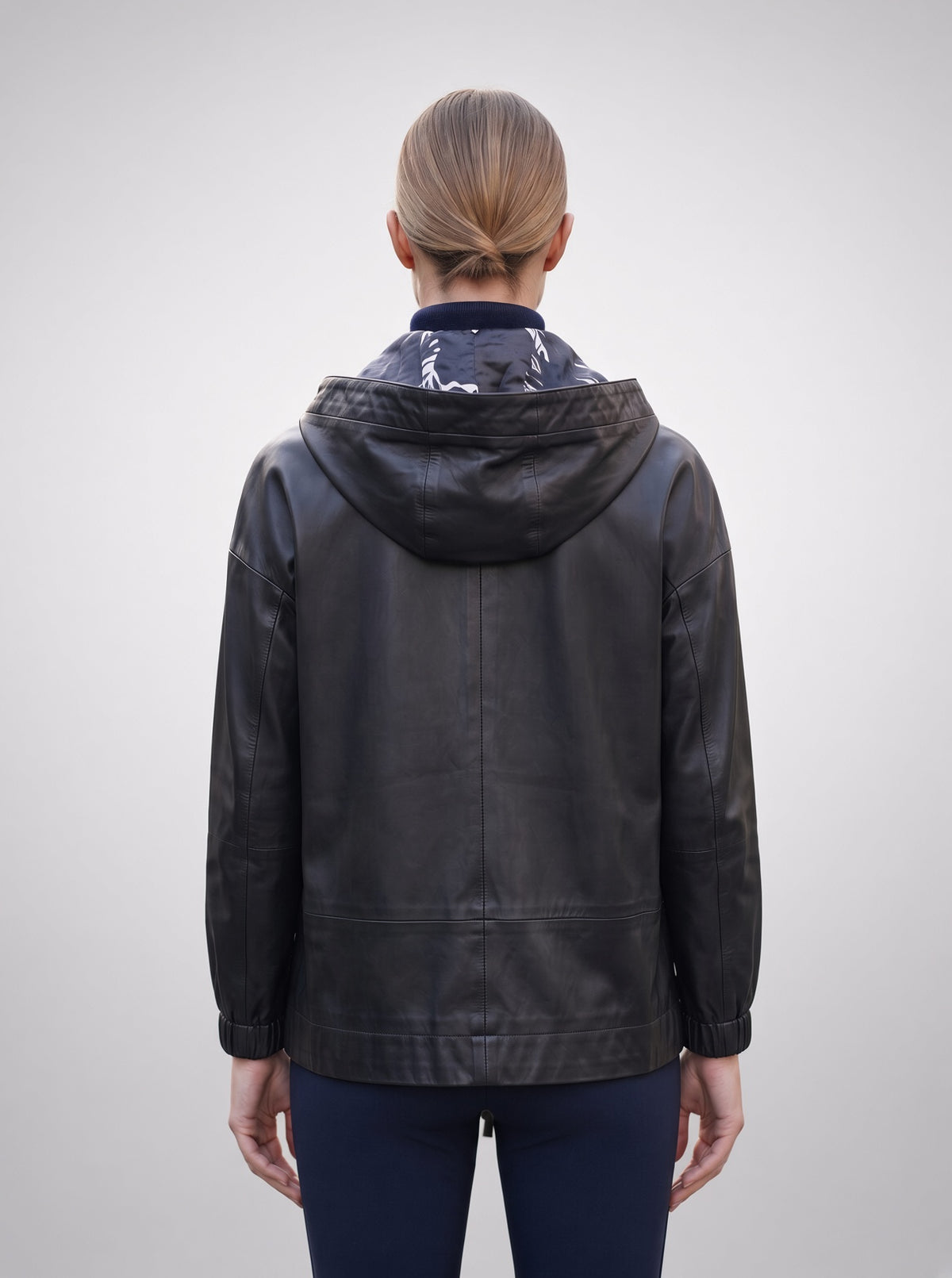 Liana Black Leather Jacket For Women