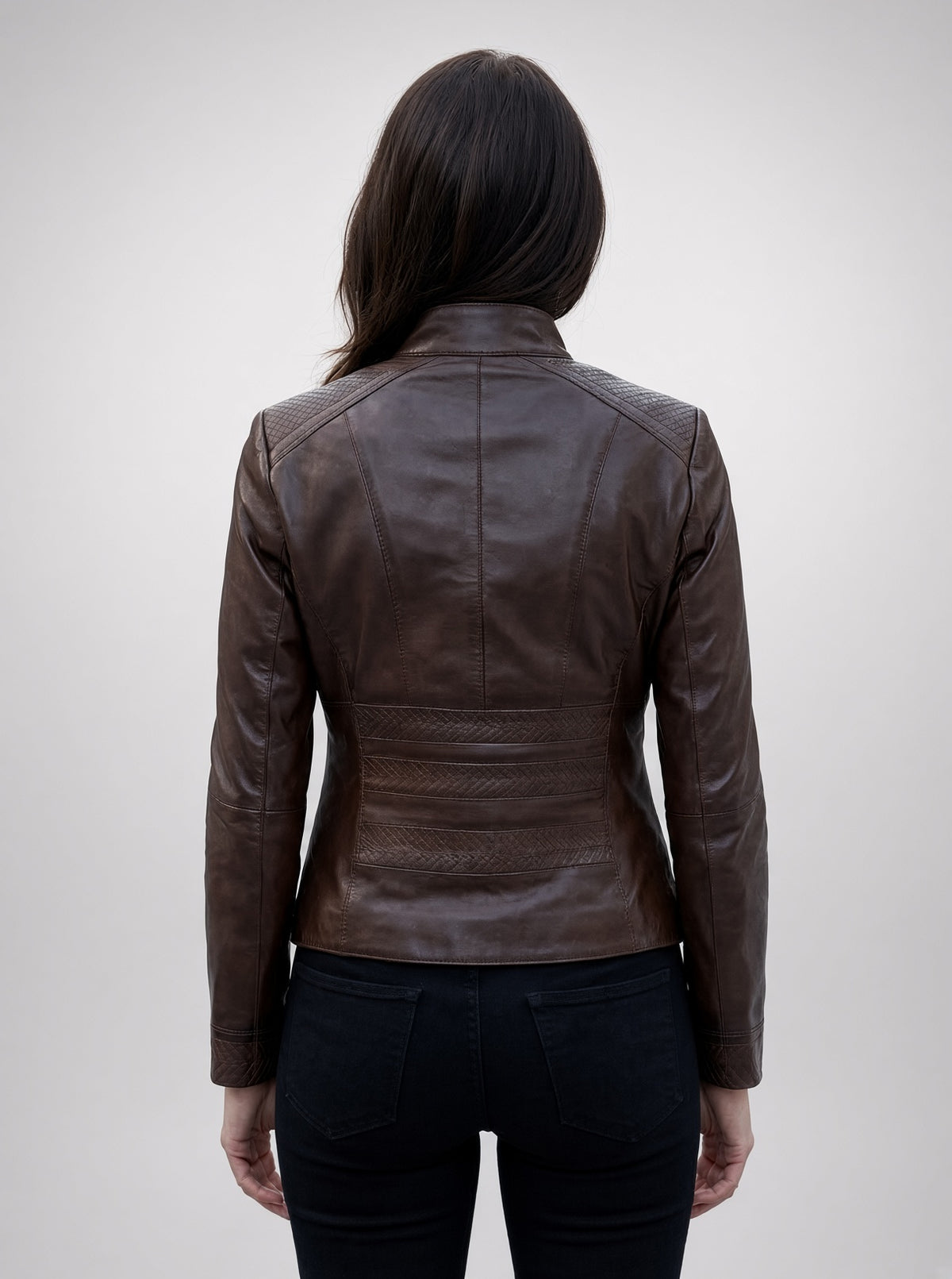 Lily Brown Stylish Leather jacket For Women